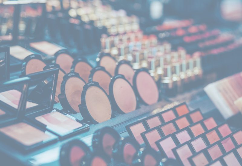 How does CRM support the sales process in the cosmetics industry?